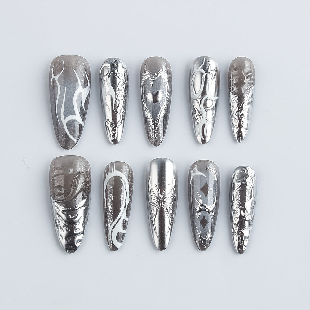 Artistic Metallic Press-On Nails Kalsten
