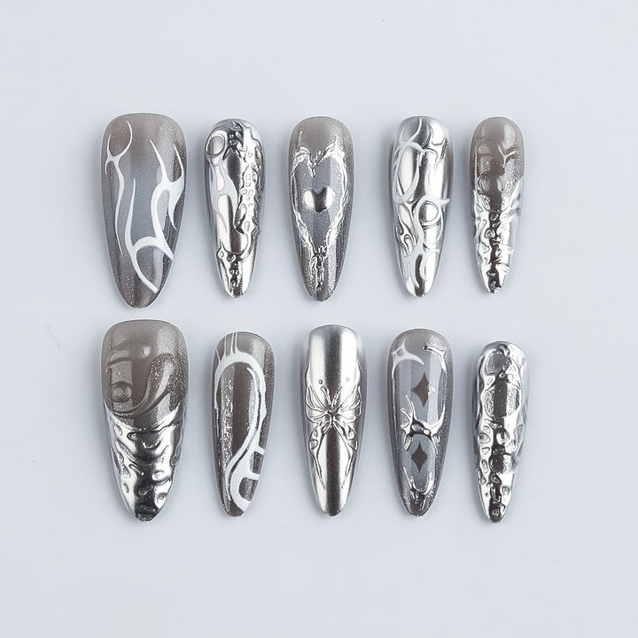 Artistic Metallic Press-On Nails Kalsten