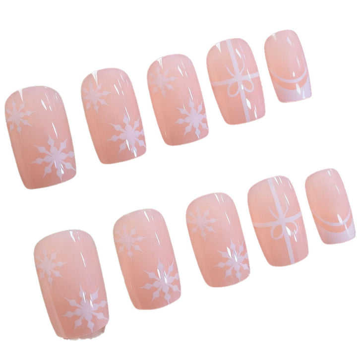 Elegant Holiday-Themed Acrylic Nail Art Enhancements Kalsten
