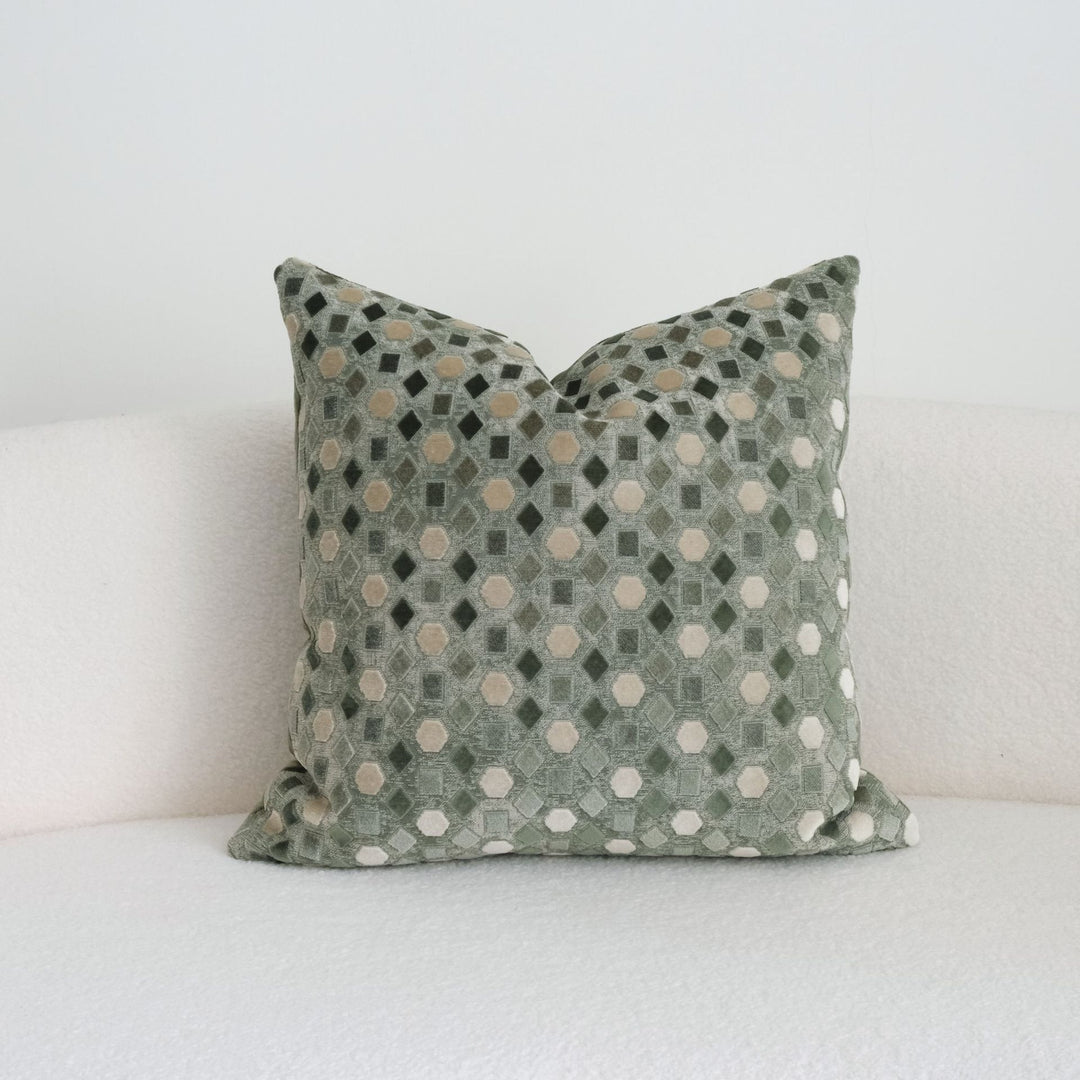 Textured Velvet Accent Cushion for Home Decor