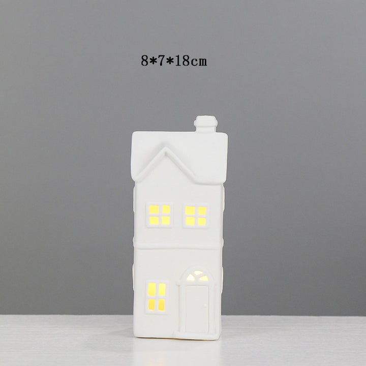Ceramic House-Shaped Tea Light Holder Kalsten
