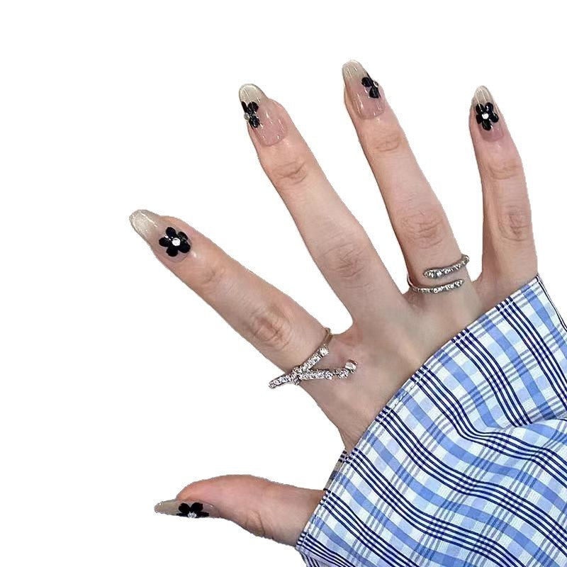 Artificial nails with elegant floral decorations Kalsten