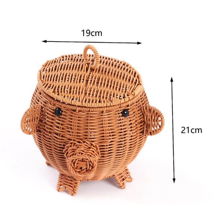 Decorative Animal-Shaped Woven Storage Basket Kalsten