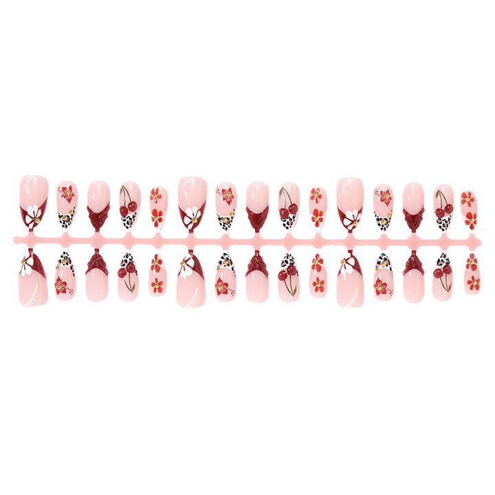Creative Nail Design Set with Elegant Flower and Leopard Elements Kalsten
