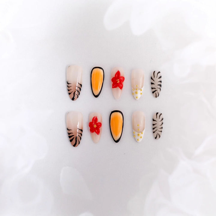 Artistic Floral Nail Art Set