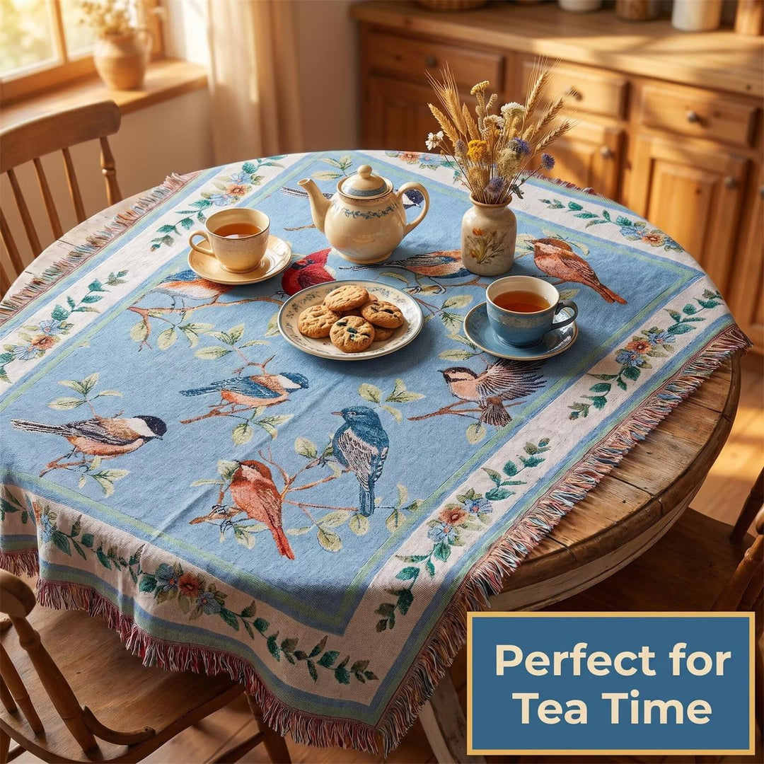 Elegant Embroidered Throw Blanket