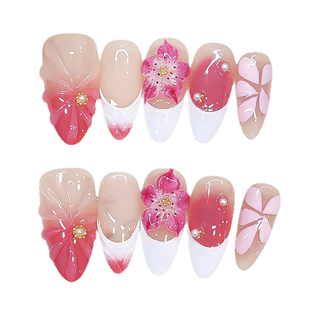 Premium Floral Press-On Nail Art Set Kalsten