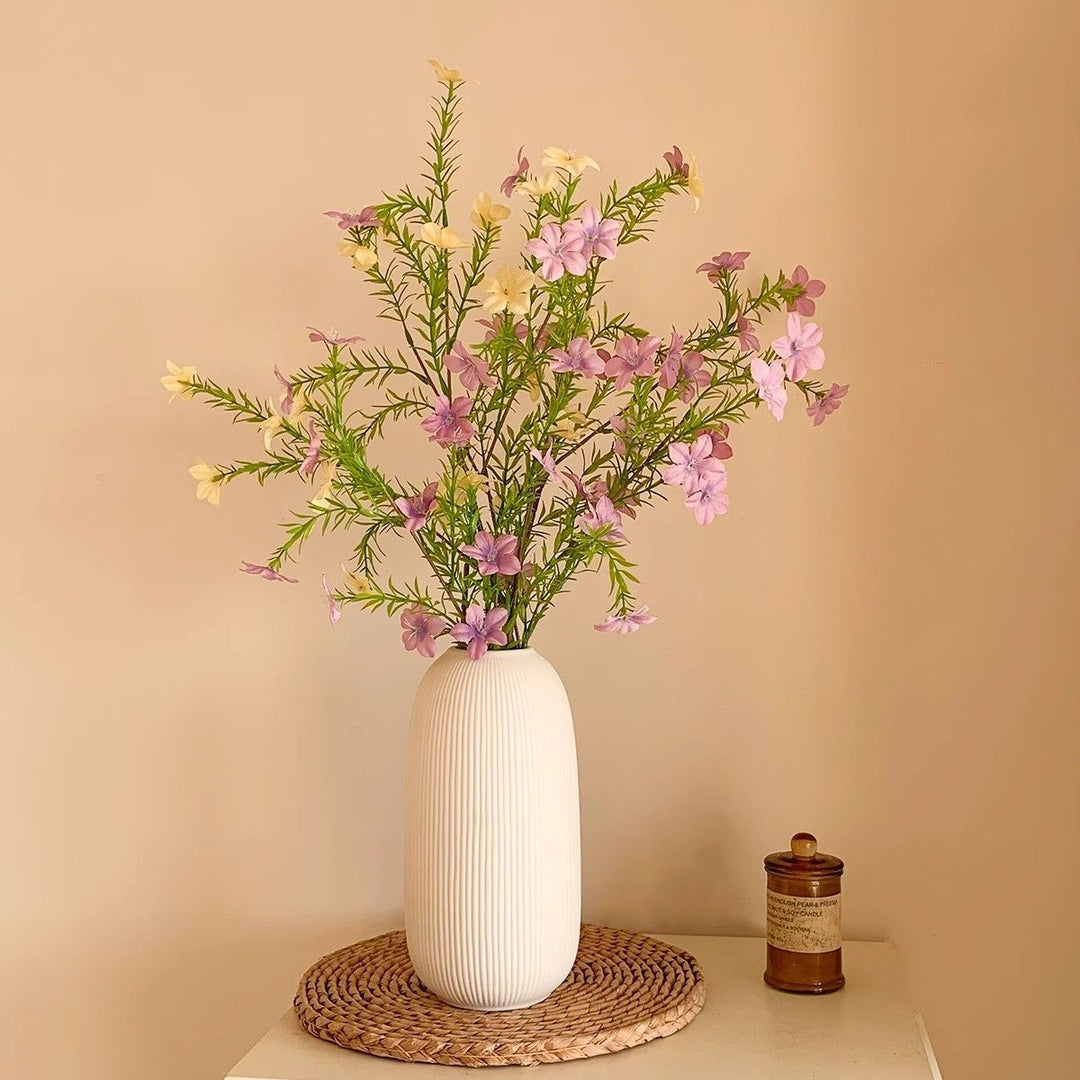 Lifelike Floral Arrangement with Elegant Vase