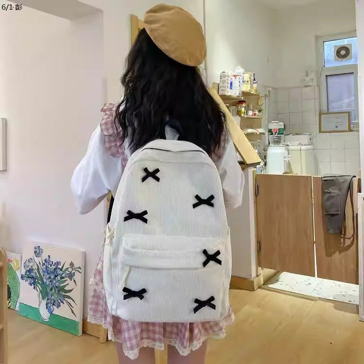 Stylish Corduroy Backpack