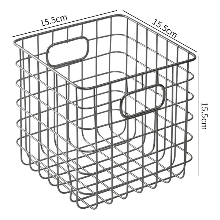 Unisex Wire Storage Basket with Ergonomic Handles Kalsten