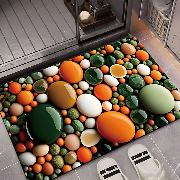 Decorative Pebble Pattern Area Mat Kalsten