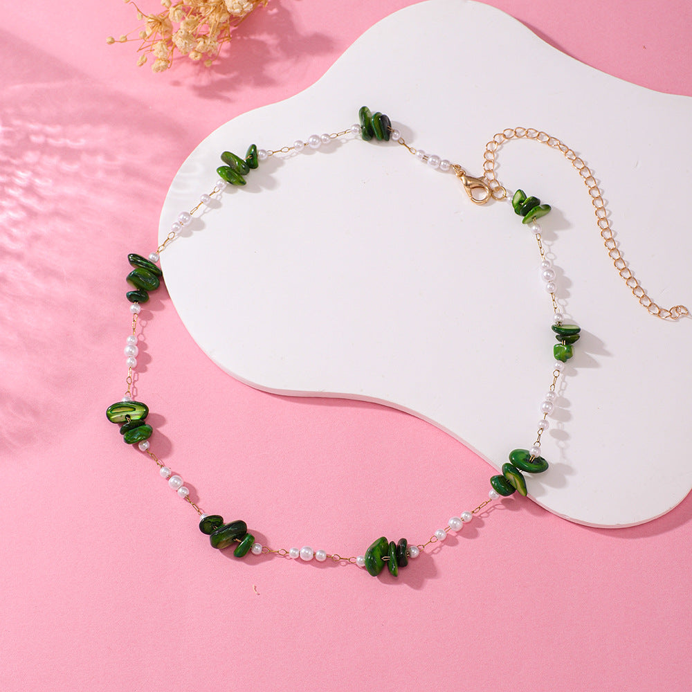 Elegant Floral Beaded Necklace Kalsten