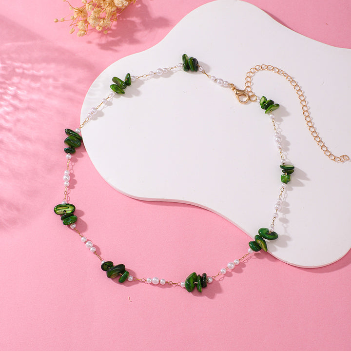Elegant Floral Beaded Necklace Kalsten