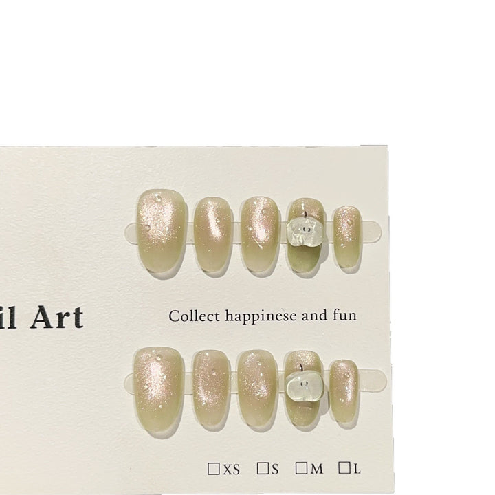 Elegant Glittery Press-On Nail Art Set