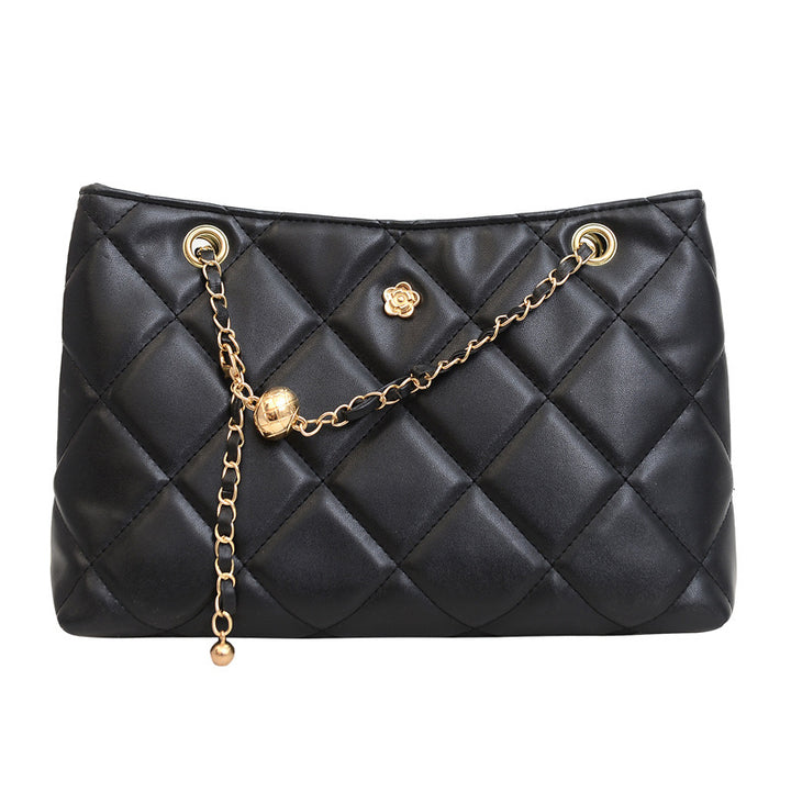 Quilted Chain-Handled Handbag