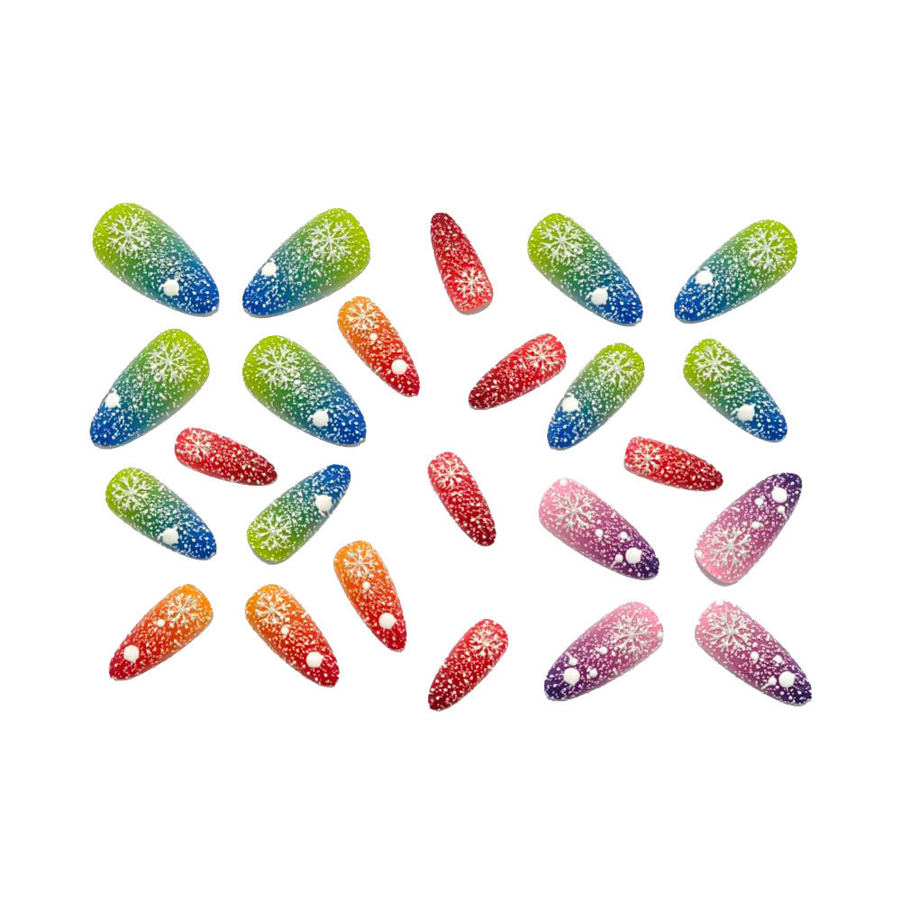 Creative nail art set with winter snowflake look Kalsten