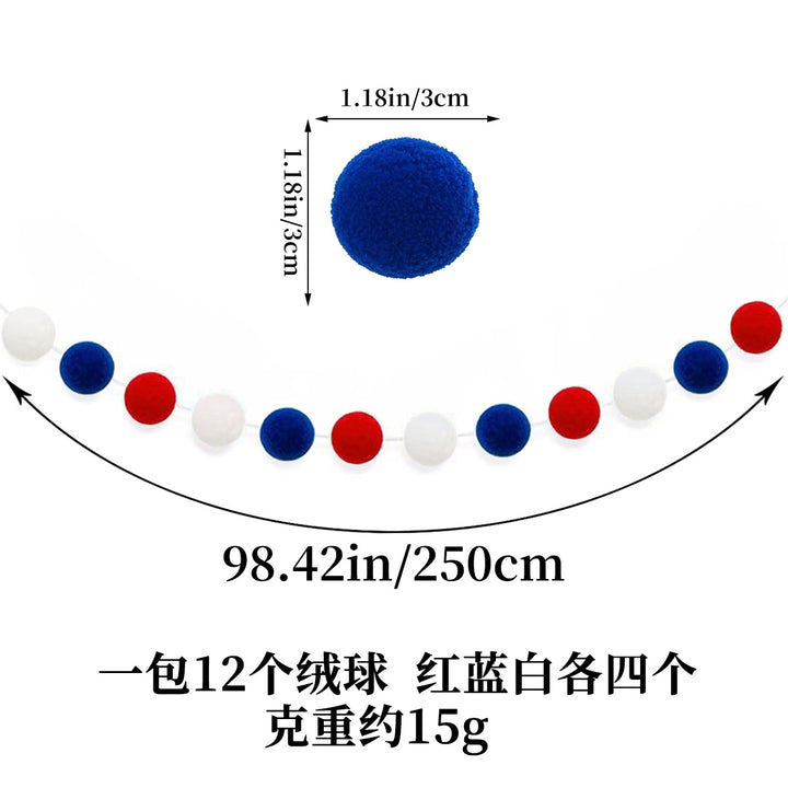 Unisex decorative paper fan garland with wavy semicircle pennants and star pattern Kalsten