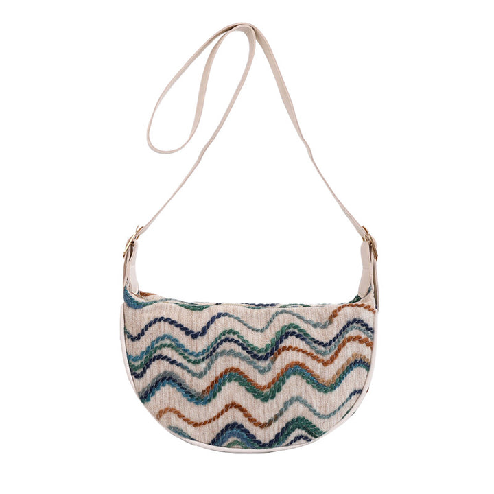 Vintage-Inspired Woven Crossbody Bag Kalsten