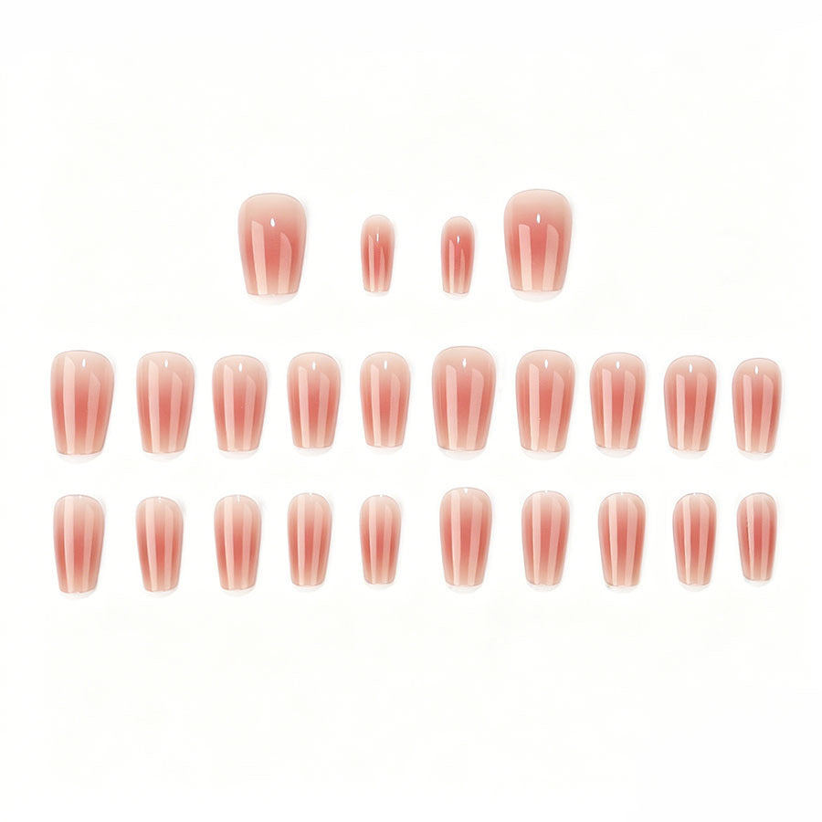 Artificial nail set with elegant high gloss and natural finish Kalsten