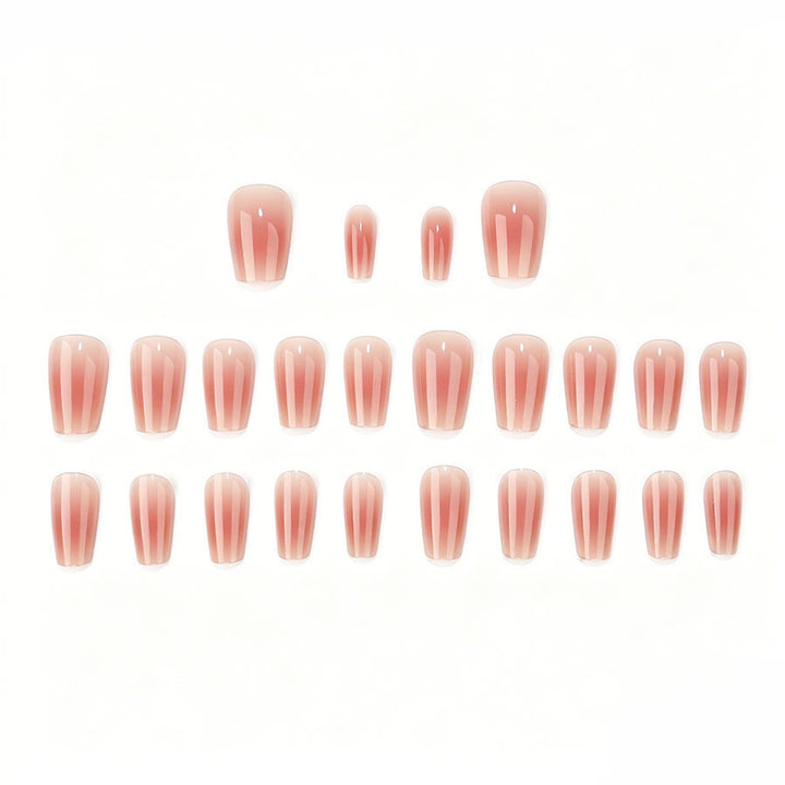 Artificial nail set with elegant high gloss and natural finish Kalsten