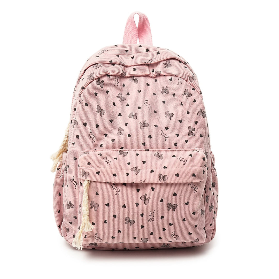 Backpack Made of High-Quality Cord with Playful Applications Kalsten