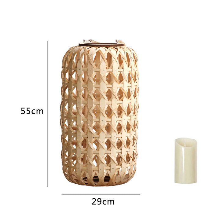 Elegant lantern made of handwoven natural material Kalsten