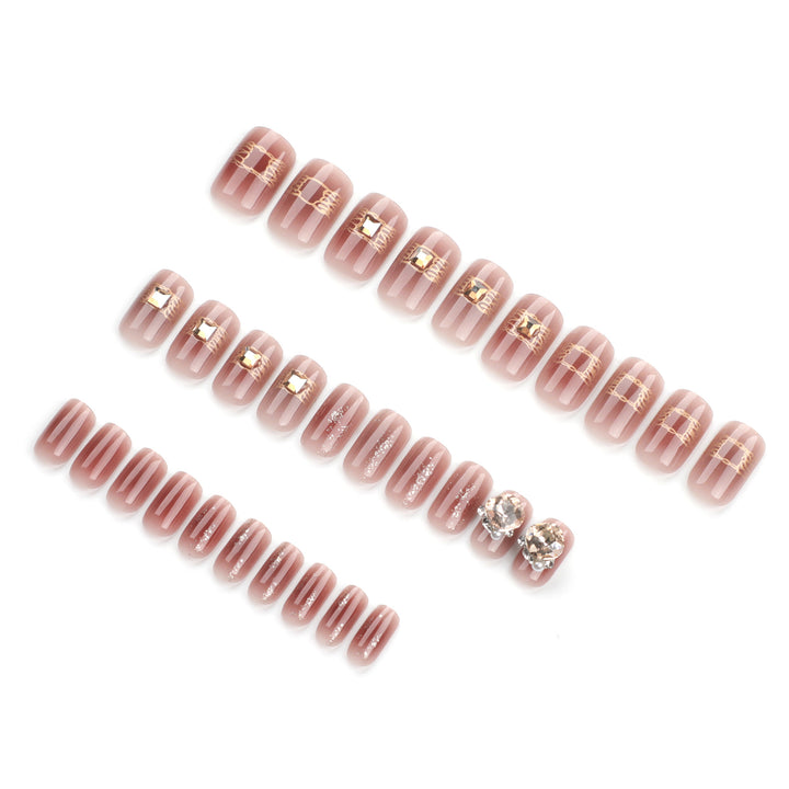 Artful Acrylic Nails with Glitter Design Kalsten