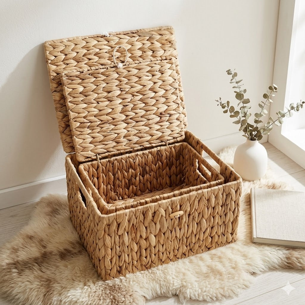 Handcrafted Storage Basket Made of Natural Materials Kalsten