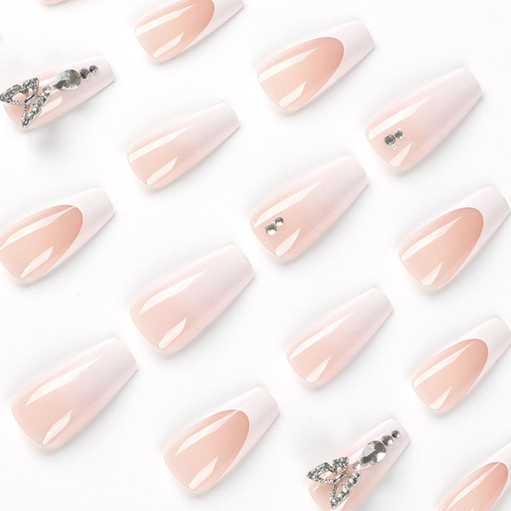 Elegant artificial nails with butterfly accents Kalsten