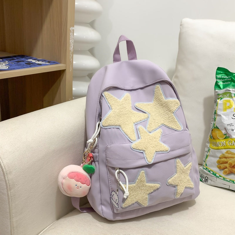 Star-Embellished Casual Backpack