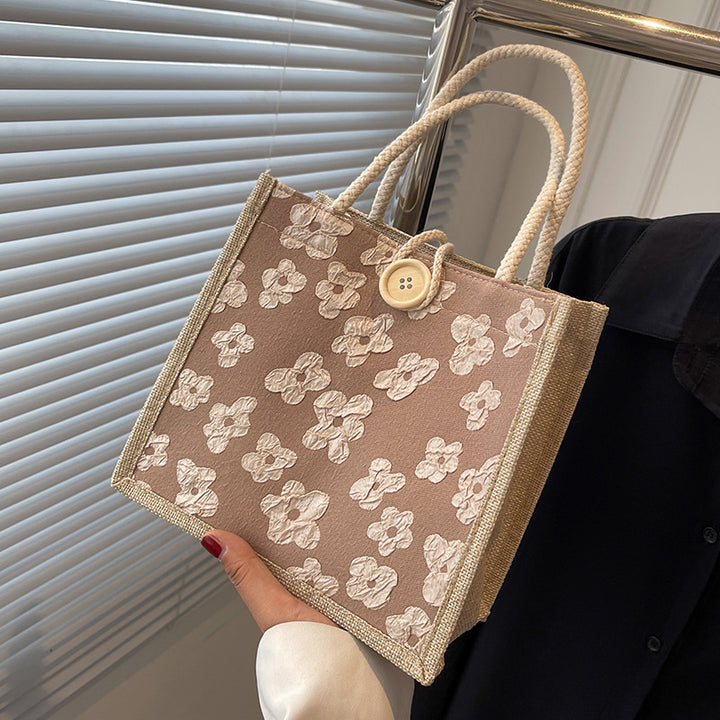 Floral Print Handcrafted Tote Bag
