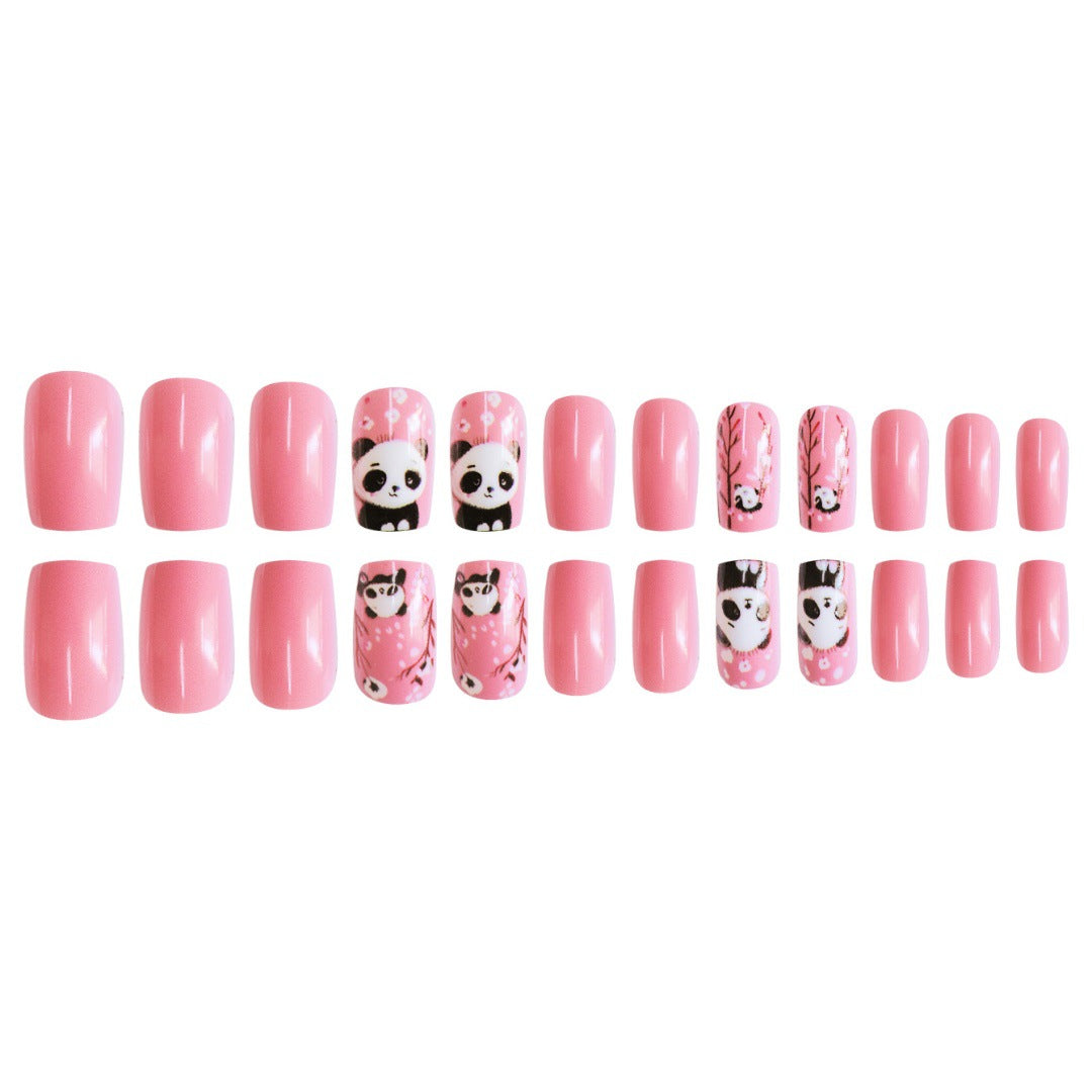 Thematic Panda Art Press-On Nail Set Kalsten