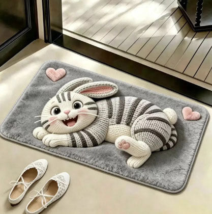 Cartoon Cat Decorative Rug for Interiors