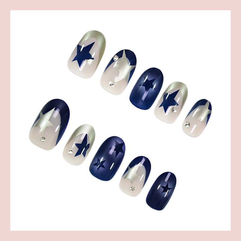 Artificial nails with elegant star pattern and smooth structure Kalsten