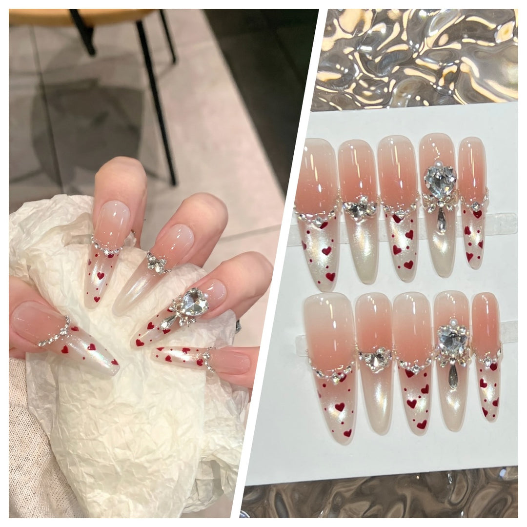 Artistic Stiletto Press-On Nail Set with Charming Patterns Kalsten