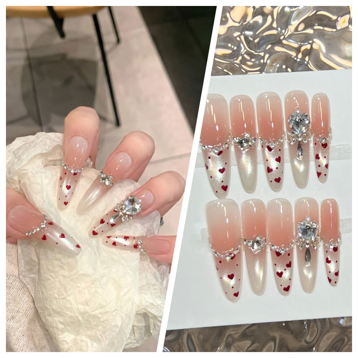 Artistic Stiletto Press-On Nail Set with Charming Patterns Kalsten