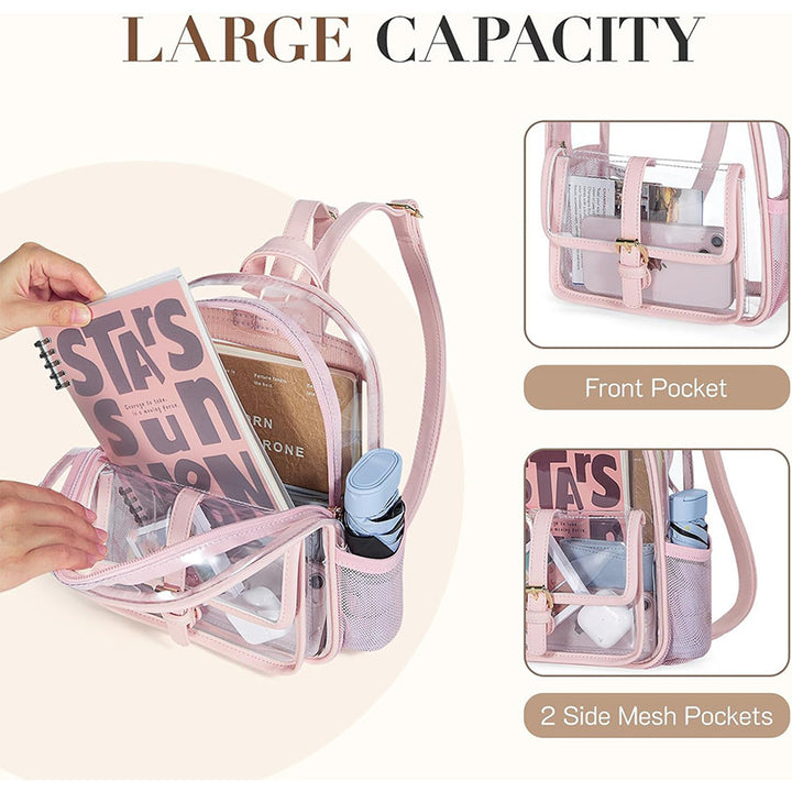 Transparent Backpack Bag with Organized Interior Kalsten