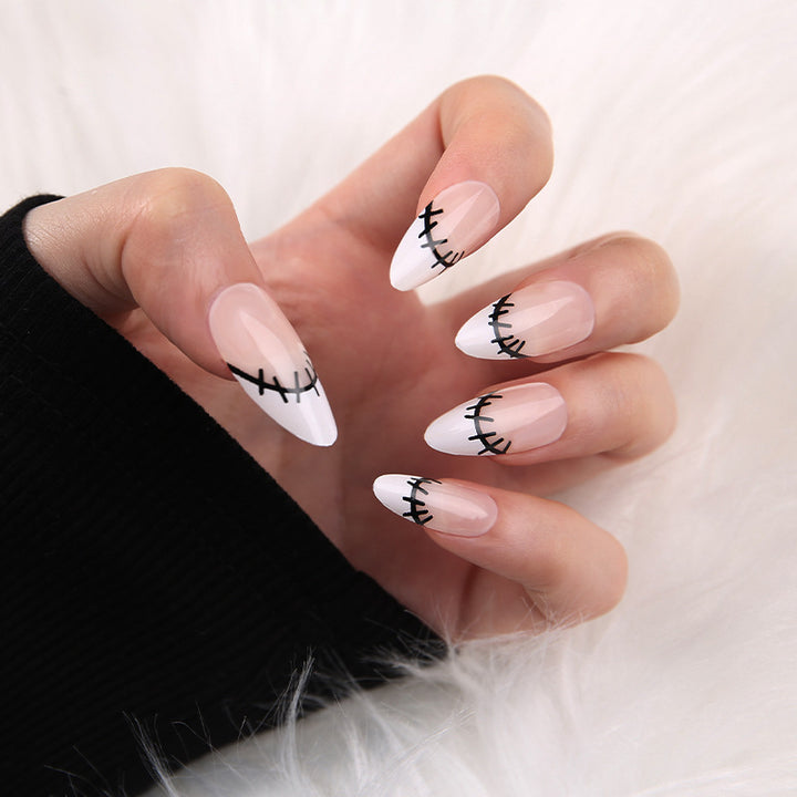 Artificial nails with floral minimalism Kalsten