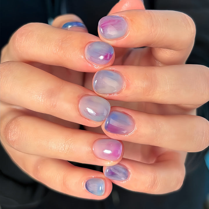 Artistic Watercolor Nail Extensions Kalsten