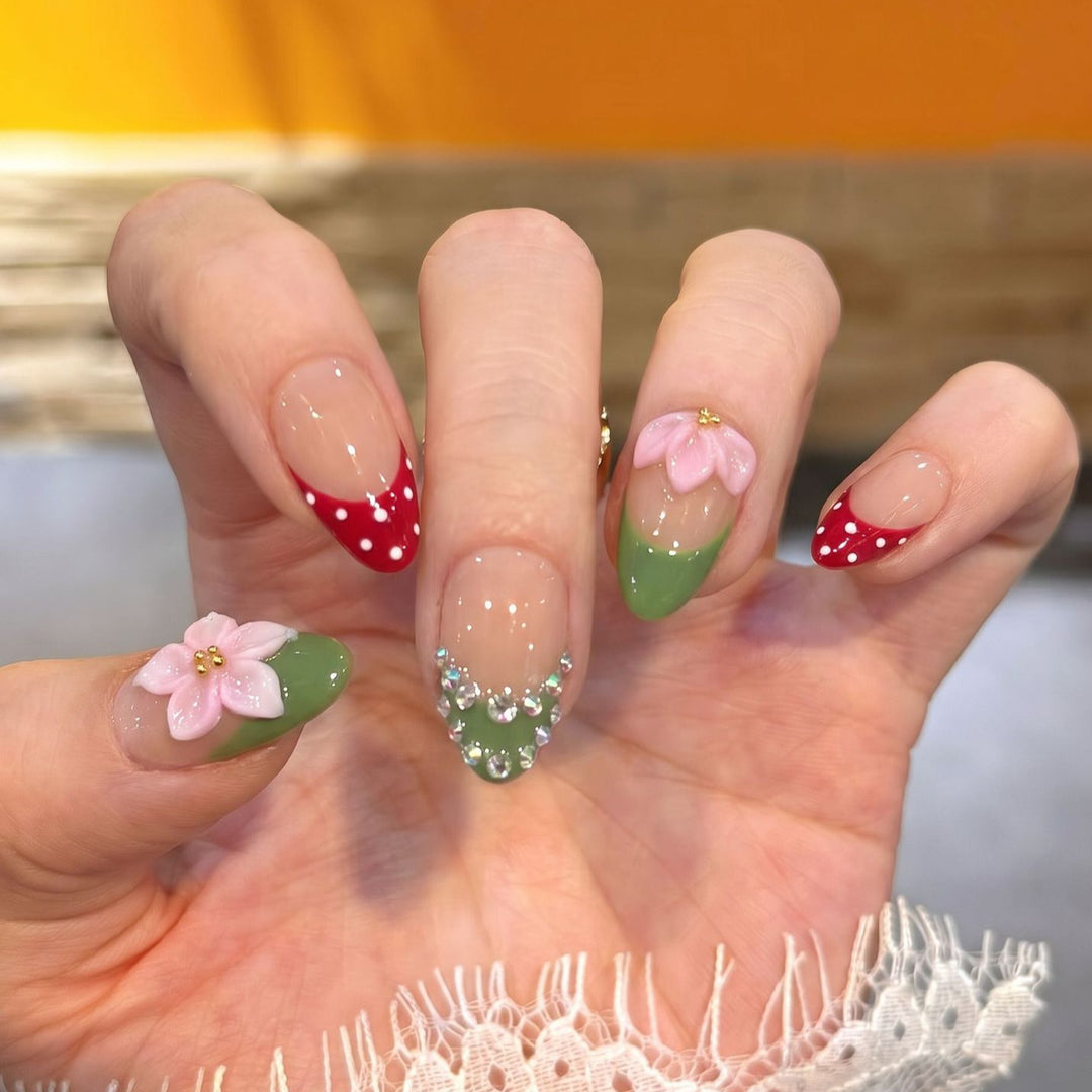 Floral-Themed Decorative Press-On Nail Set Kalsten 1788224030
