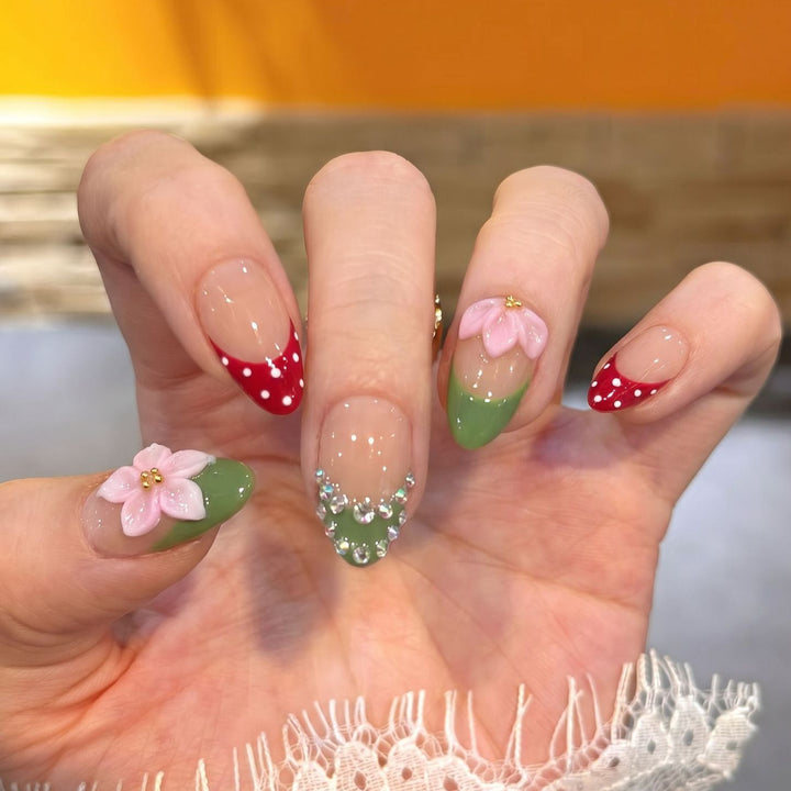 Floral-Themed Decorative Press-On Nail Set Kalsten 1788224030