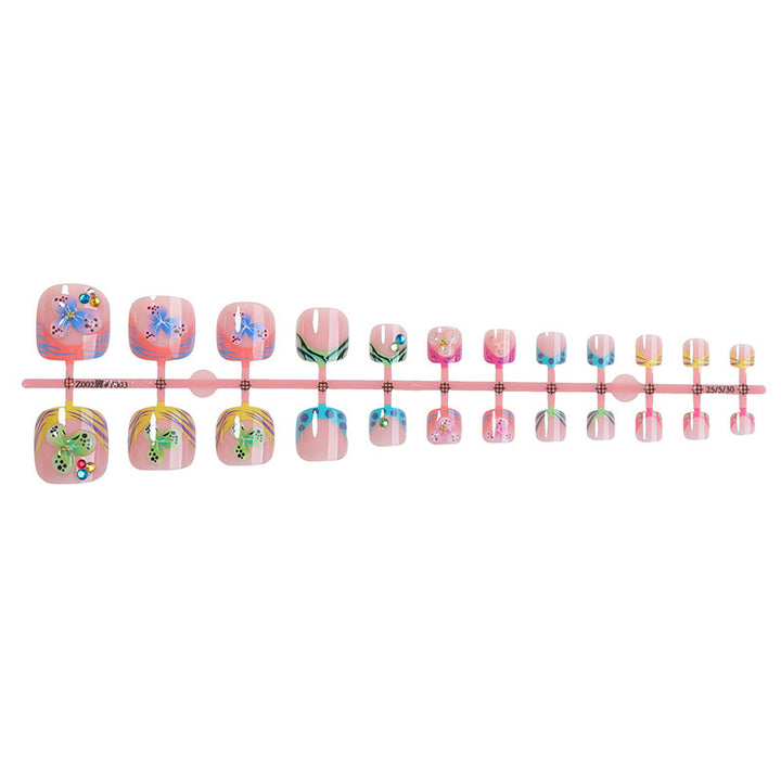 Creative nail art set with cheerful butterfly designs Kalsten