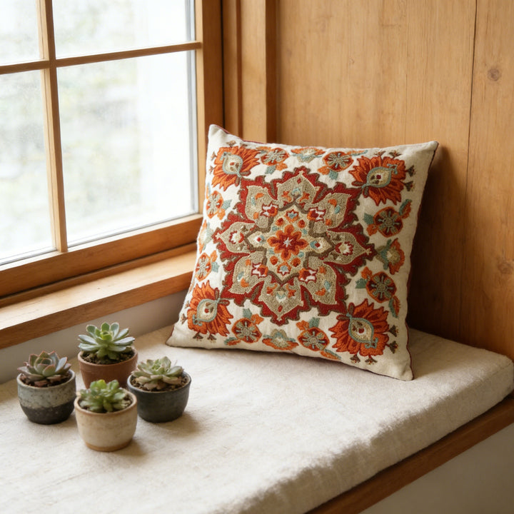Handcrafted Embroidered Decorative Pillow