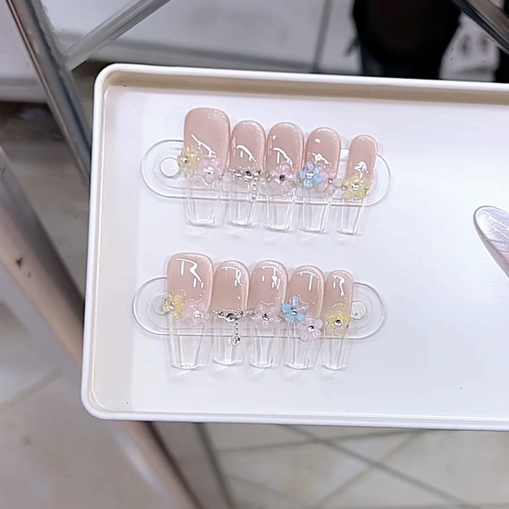 Floral Decorative Press-On Nail Set Kalsten