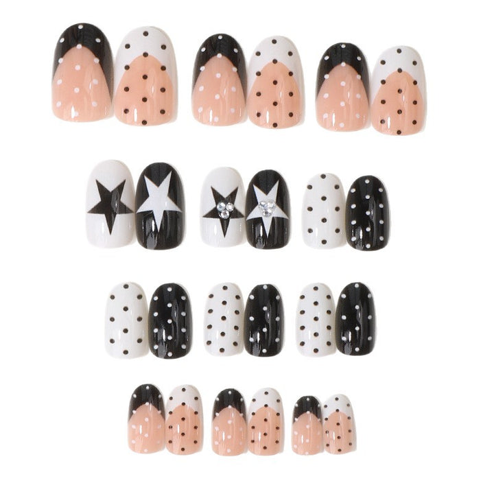 Artistic Star-Patterned Press-On Nail Tips Kalsten