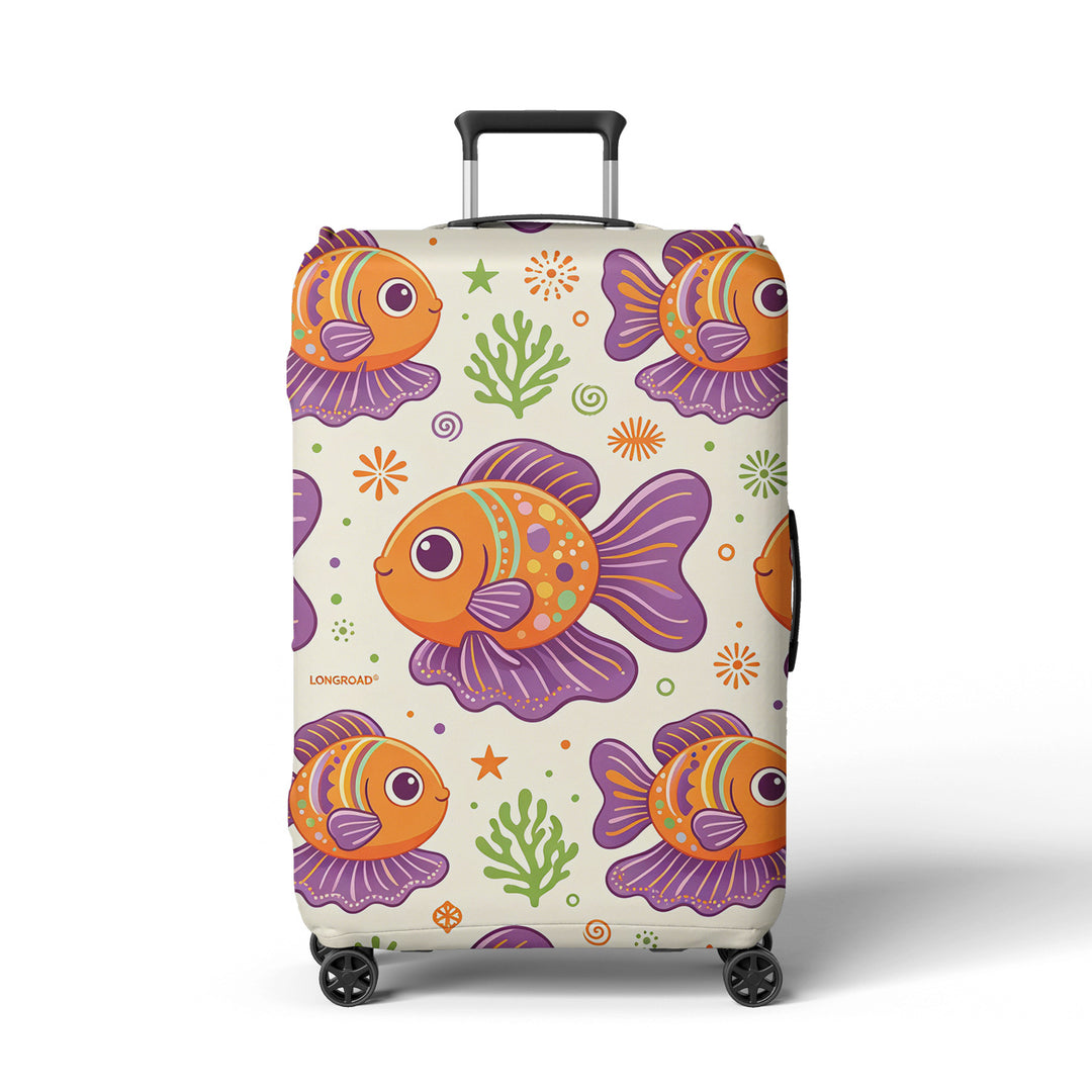 Women's suitcase cover with cheerful Kalsten  motif