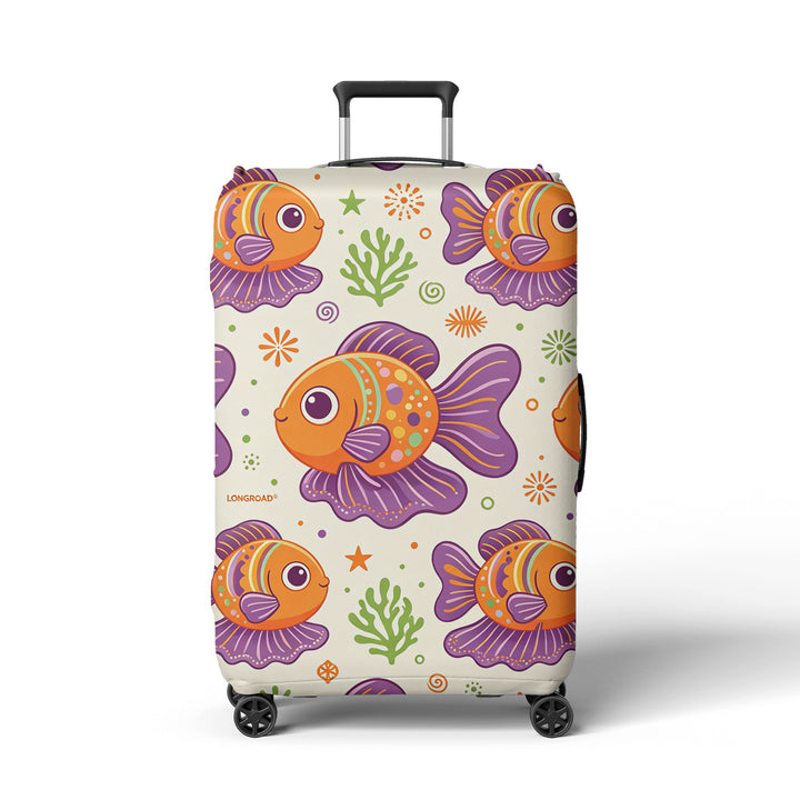 Women's suitcase cover with cheerful Kalsten  motif