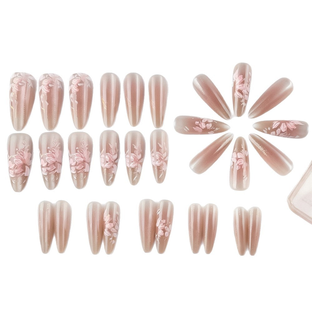 Elegant Floral-Styled Press-On Nails Kalsten