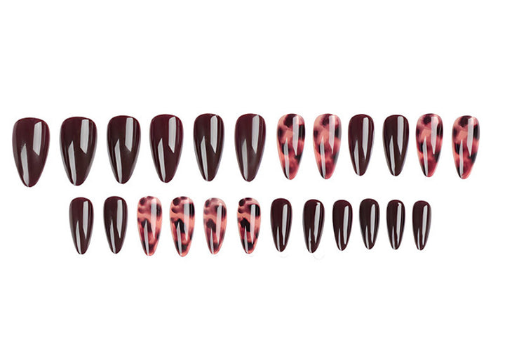 Artificial nails with elegant leopard and glitter design Kalsten
