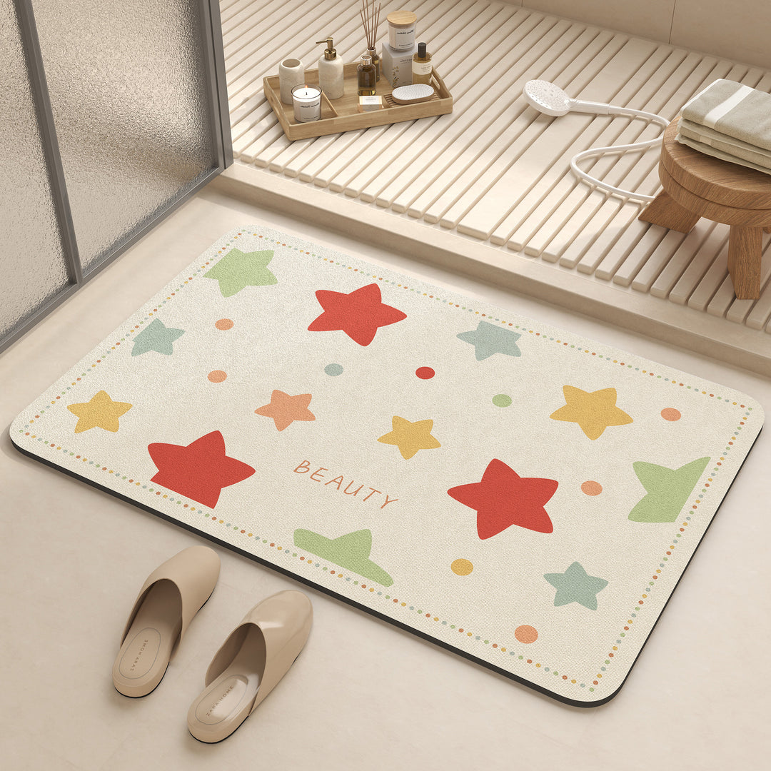 Playful Cartoon Dog-Themed Bath Mat Kalsten